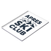 Apres Ski Club Mountain Logo - Custom Mens Winter  Notitieboek (Linkerzijde)