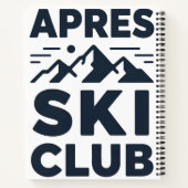 Apres Ski Club Mountain Logo - Custom Mens Winter  Notitieboek (Achterkant)