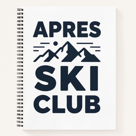 Apres Ski Club Mountain Logo - Custom Mens Winter  Notitieboek (Voorkant)