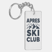 Apres Ski Club Mountain Logo - Custom Mens Winter  Sleutelhanger (Voorkant Links)