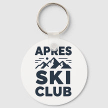 Apres Ski Club Mountain Logo - Custom Mens Winter 
