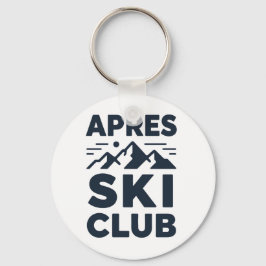Apres Ski Club Mountain Logo - Custom Mens Winter  Sleutelhanger