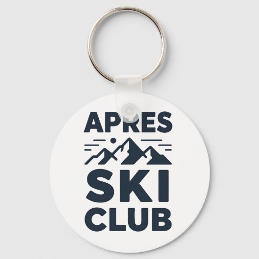 Apres Ski Club Mountain Logo - Custom Mens Winter Sleutelhanger (Voorkant)