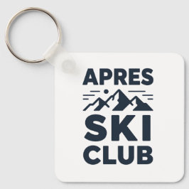 Apres Ski Club Mountain Logo - Custom Mens Winter  Sleutelhanger