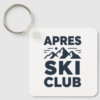 Apres Ski Club Mountain Logo - Custom Mens Winter  Sleutelhanger