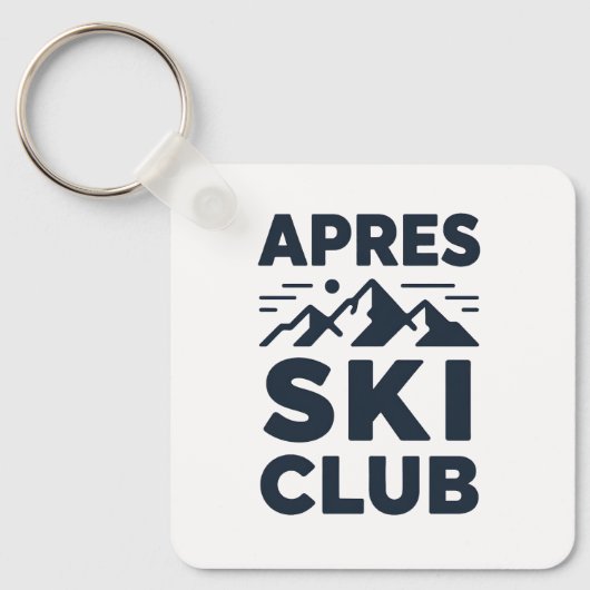 Apres Ski Club Mountain Logo - Custom Mens Winter  Sleutelhanger (Voorkant)