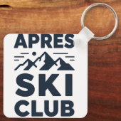 Apres Ski Club Mountain Logo - Custom Mens Winter  Sleutelhanger (Achterkant)