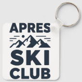 Apres Ski Club Mountain Logo - Custom Mens Winter  Sleutelhanger (Achterkant)