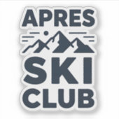 Apres Ski Club Mountain Logo - Custom Mens Winter  Sticker (Voorkant)