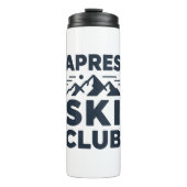 Apres Ski Club Mountain Logo - Custom Mens Winter Thermosbeker (Voorkant)