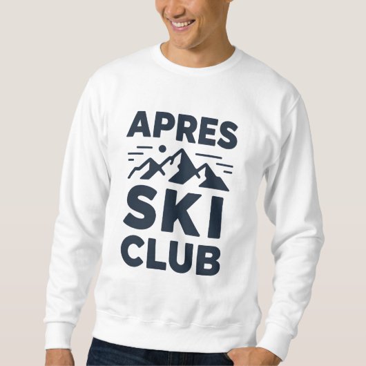 Apres Ski Club Mountain Logo - Custom Mens Winter  Trui (Voorkant)