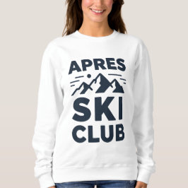 Apres Ski Club Mountain Logo - Custom Mens Winter  Trui