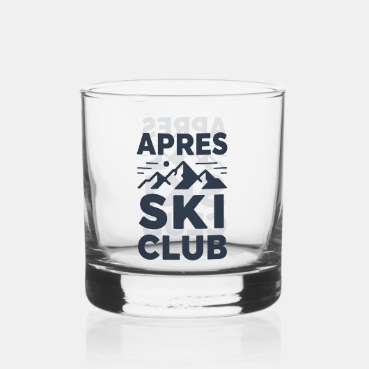 Apres Ski Club Mountain Logo - Custom Mens Winter  Whisky Glas (Voorkant)