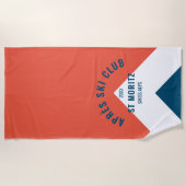 Après Ski Club Red Navy  stijl Winter Strandlaken (Voorkant)