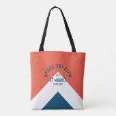 Après Ski Club Red Navy stijl Winter Tote Bag (Achterkant)