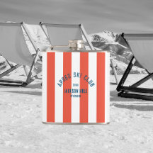 Apres Ski Club Retro Red Stripe Aangepaste locatie