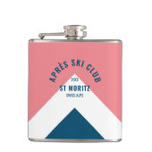 Après Ski Club Retro Roze Marine Reizen Heupfles (Voorkant)