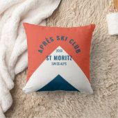 Après Ski Club Rood Navy Vintage Stijl Ski Decor Kussen (Deken)