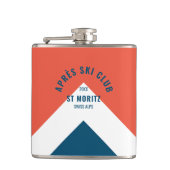 Après Ski Club Vintage Red Navy Reis Heupfles (Voorkant)