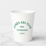 Après Ski Club Winter Groen Skigebied Crest Papieren Bekers<br><div class="desc">Après Ski Club,  wintergroene skigebied kuip papier kopjes. Personaliseer met het jaar van uw skireis,  naam van het skigebied en locatie. Perfect voor een skitocht met groepsbestemming of voor een après ski-themafeest. Ontworpen om te voldoen aan ons Après Ski Club Collectie.</div>
