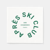 Après Ski Club Winter Groen Skigebied Crest Servet (Voorkant)