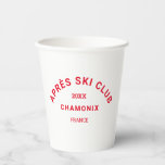 Après Ski Club Winter Red Ski Resort Crest Papieren Bekers<br><div class="desc">Après Ski Club,  winter rood skigebied kam papieren bekers. Personaliseer met het jaar van uw skireis,  naam van het skigebied en locatie. Perfect voor een skitocht met groepsbestemming of voor een après ski-themafeest. Ontworpen om te voldoen aan ons Après Ski Club Collectie.</div>