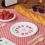 Après Ski Club Winter Red Ski Resort Crest Papieren Bordje<br><div class="desc">Après Ski Club,  winterrood skigebied crest,  papieren borden. Personaliseer met het jaar van uw skireis,  naam van het skigebied en locatie. Perfect voor een groepsbestemming skireis of voor een après skithema vrijgezellenfeest of vrijgezellenfeest. Ontworpen om te voldoen aan ons Après Ski Club Collectie.</div>