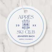 Apres Ski Club Winter Ski Bach-feest Bedankjes Labels (Voorkant)