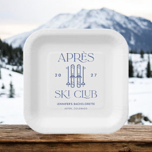 Apres Ski Club Winter Ski Bachelorette Party Favor Papieren Bordje