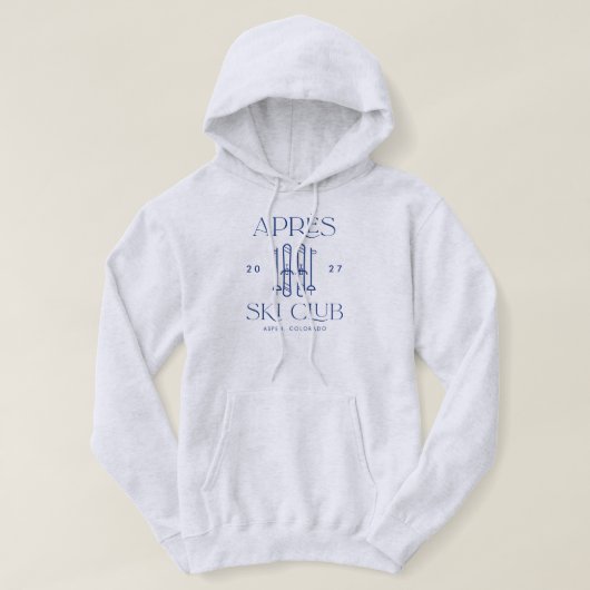 Apres Ski Club Winter Ski Bachelorette Party Hoodie (Design voorkant)