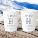Apres Ski Club Winter Ski Bachelorette Party Papieren Bekers<br><div class="desc">Apres Ski Club Winter Sneeuw Ski Bachelorette Party Favor Cups</div>