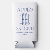 Apres Ski Club Winter Ski Bruidsfeest Favor Seltzer Blikjeskoeler (Achterkant)