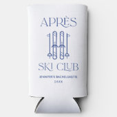 Apres Ski Club Winter Ski Bruidsfeest Favor Seltzer Blikjeskoeler (Voorkant)
