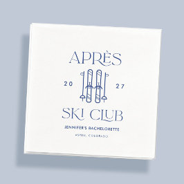 Apres Ski Club Winter Ski Bruidsfeest Favor Servet