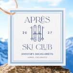 Apres Ski Club Winter Skiën Bachelorette Party Bedankjes Labels<br><div class="desc">Gepersonaliseerde Apres Ski Club Winter Ski Bachelorette Party Favor Tags</div>