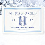 Apres Ski Club Winter Skiën Bachelorette Party Spandoek<br><div class="desc">Gepersonaliseerde Apres Ski Club Winter Ski Bachelorette Party Banner</div>