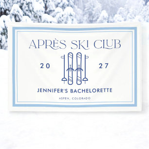 Apres Ski Club Winter Skiën Bachelorette Party Spandoek