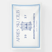 Apres Ski Club Winter Skien Jonggezellenfeest Spandoek (Verticaal)