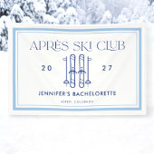 Apres Ski Club Winter Skien Jonggezellenfeest Spandoek