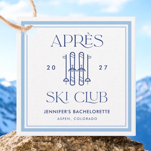 Apres Ski Club Winter Skitocht vrijgezellenfeest Bedankjes Labels