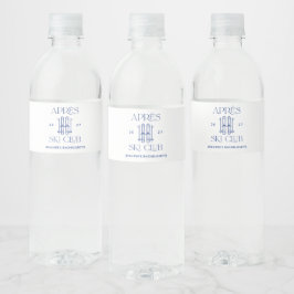 Apres Ski Club Winter Sneeuw Ski Bachelorette Part Waterfles Etiket