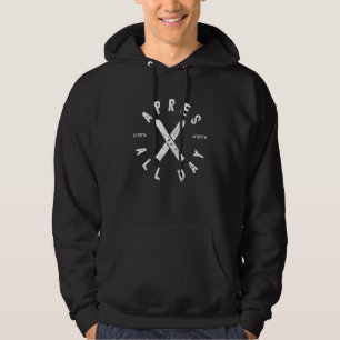 Apres Ski de hele dag skiewolskier Winter Sports S Hoodie