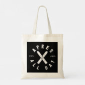 Apres Ski de hele dag skiewolskier Winter Sports S Tote Bag (Achterkant)