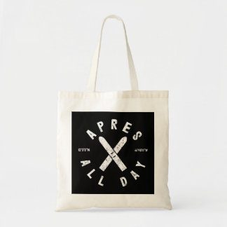 Apres Ski de hele dag skiewolskier Winter Sports S Tote Bag