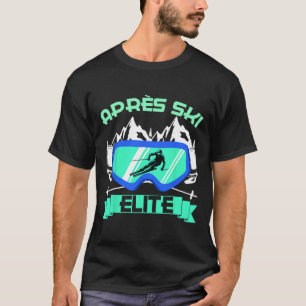Apres Ski Elite Skien Snowboarden Ski Konijn Ski T-shirt