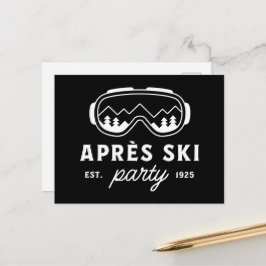 Apres ski feest berghut winter vakantie briefkaart