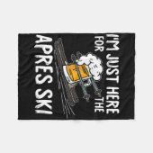 Apres Ski Funny Skier Winter Sport Skiing Gift Fleece Deken (Voorkant (Horizontaal))