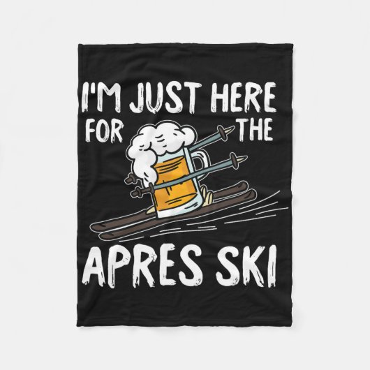 Apres Ski Funny Skier Winter Sport Skiing Gift Fleece Deken (Voorkant)