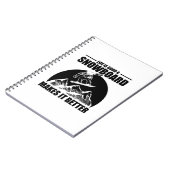 Apres-ski Gift | Snowboard Snowboarder Winter Xmas Notitieboek (Linkerzijde)