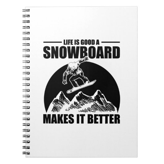Apres-ski Gift | Snowboard Snowboarder Winter Xmas Notitieboek (Voorkant)